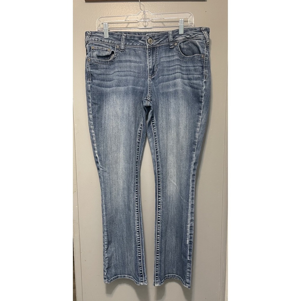 MAURICES Womens Denim Blue Jeans SIZE 12 REG Boot Cut Cotton Polyester Spandex